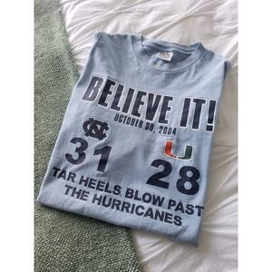 UNC Tarheel V Miami 2004 limited men tee shirt 2XL